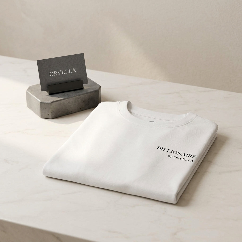 Billionaire by ORVELLA® Luxury T-Shirt in Pure White