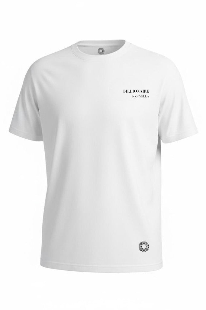 Billionaire by ORVELLA pure white t-shirt luxury men's designer t-shirt