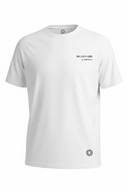 Billionaire by ORVELLA pure white t-shirt luxury men's designer t-shirt