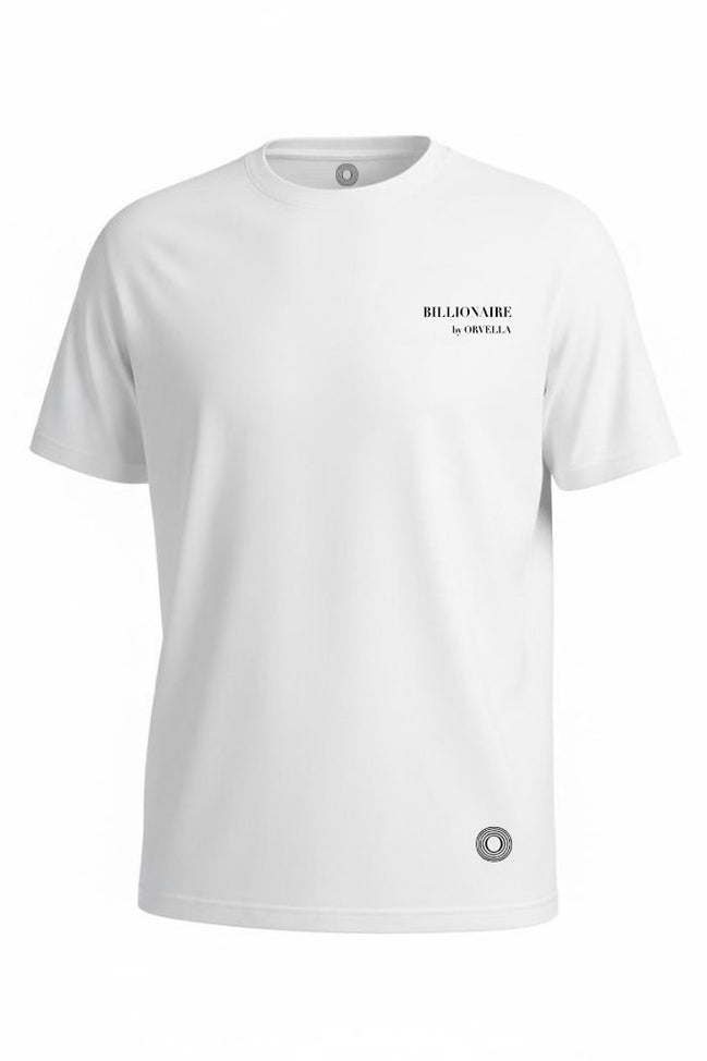 Billionaire by ORVELLA pure white t-shirt luxury men's designer t-shirt
