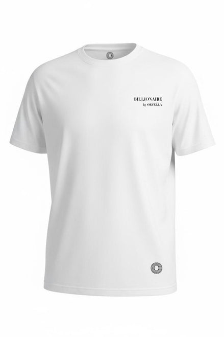 Billionaire by ORVELLA pure white t-shirt luxury men's designer t-shirt