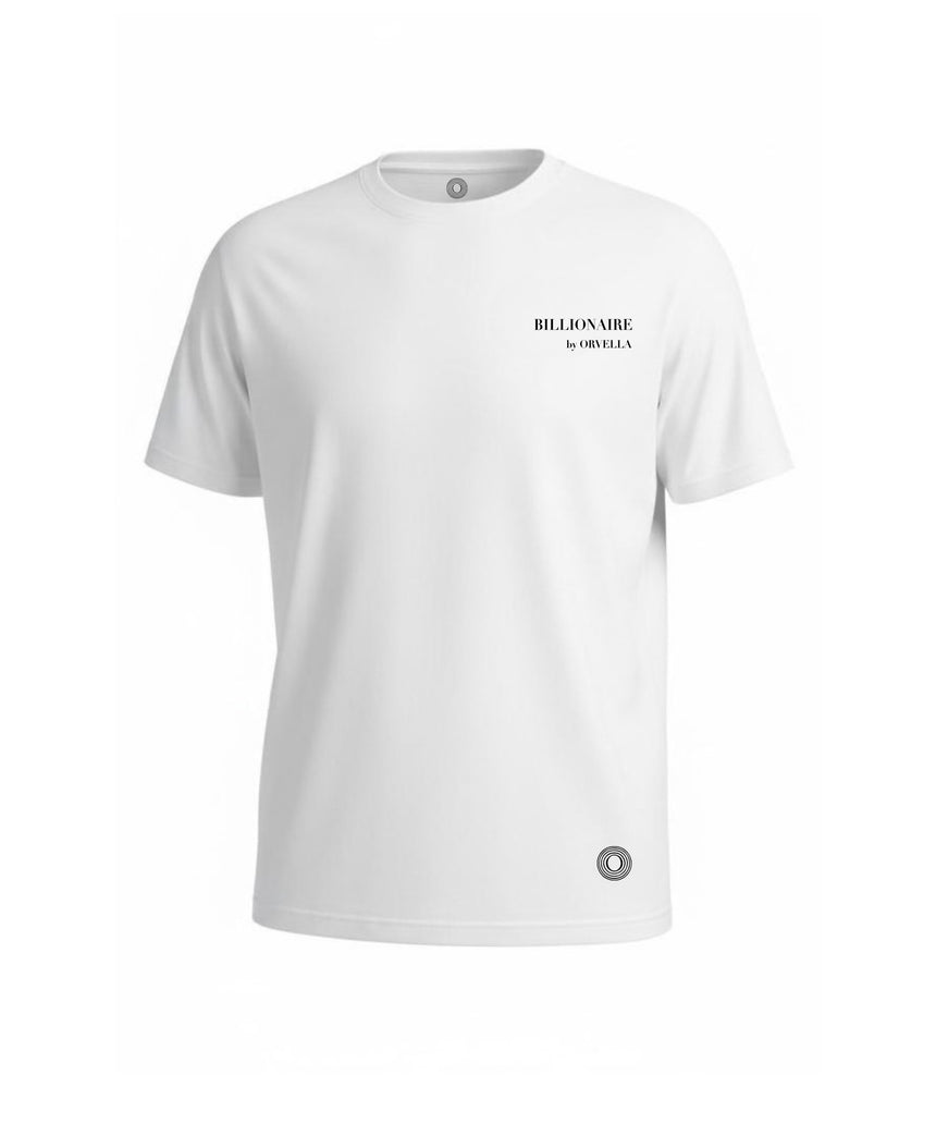 Billionaire by ORVELLA pure white t-shirt luxury men's designer t-shirt