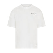 Billionaire by ORVELLA white luxury T-shirt front view with subtle chest branding, clean structured fit, and signature hem emblem.