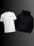 ORVELLA signature black hoodie and Billionaire by ORVELLA white t-shirt luxury essentials bundle