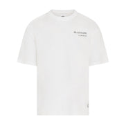 Billionaire by ORVELLA white luxury T-shirt front view with subtle chest branding, clean structured fit, smooth premium fabric, and signature hem emblem.